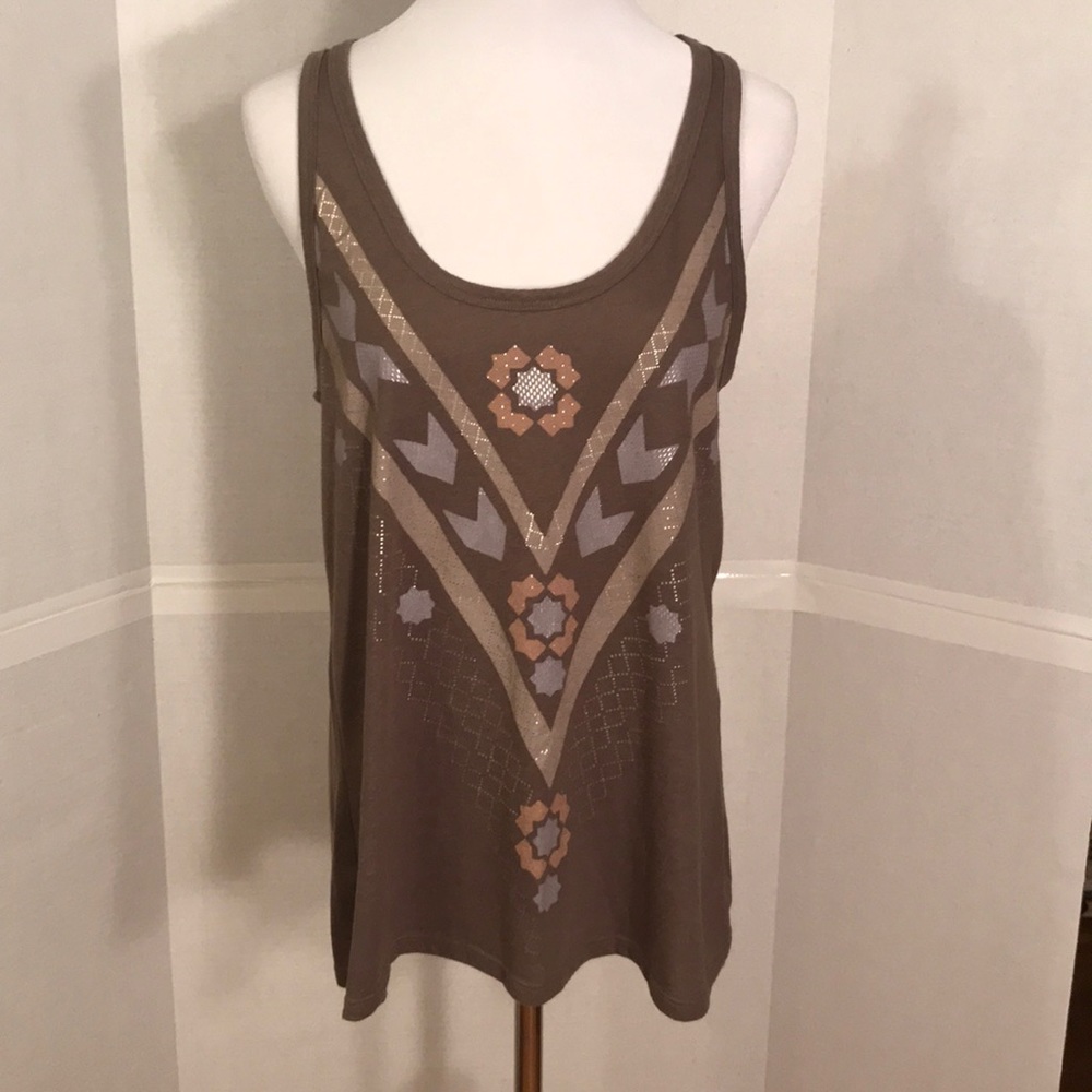 American Eagle Aztec tribal boho print tank top